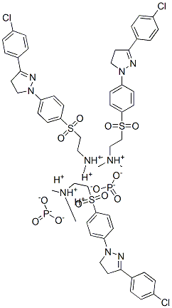 Ethanamine, 2-4-3-(4-chlorophenyl)-4,5-dihydro-1H-pyrazol-1-ylphenylsulfonyl-N,N-dimethyl-, phosphonate (1:1) 구조식 이미지