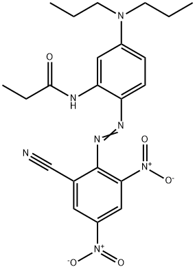 2'-(2-시아노-4,6-디니트로페닐아조)-5'-(N,N-디프로필아미노)프로피오아닐리드 구조식 이미지