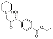 p-(2-Piperidinoacetamido)benzoic acid ethyl ester hydrochloride Structure