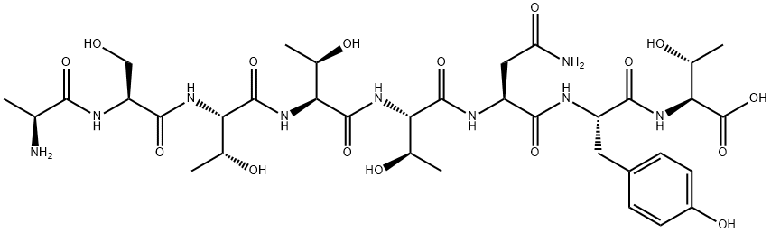 ALA-SER-THR-THR-THR-ASN-TYR-THR ACETATE 구조식 이미지