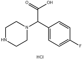 (4-fluorophenyl)(piperazin-1-yl)acetic acid dihydrochloride Structure