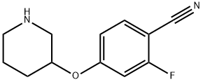 2-플루오로-4-(피페리딘-3-일옥시)-벤조니트릴 구조식 이미지