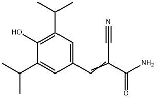 2-Propenamide, 2-cyano-3-(4-hydroxy-3,5-bis(1-methylethyl)phenyl)- 구조식 이미지