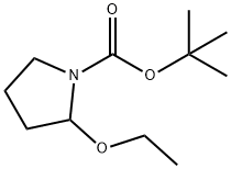 1-Pyrrolidinecarboxylicacid,2-ethoxy-,1,1-dimethylethylester(9CI) Structure