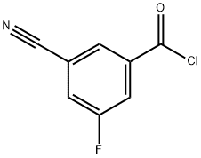 3-cyano-5-fluorobenzoyl chloride Structure