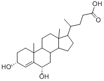 4-(3,6-DIHYDROXY-10,13-DIMETHYL-2,3,6,7,8,9,10,11,12,13,14,15,16,17-TETRADECAHYDRO-1H-CYCLOPENTA[A]PHENANTHREN-17-YL)PENTANOIC ACID 구조식 이미지