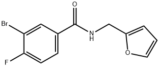 3-Bromo-4-fluoro-N-(furan-2-ylmethyl)benzamide Structure