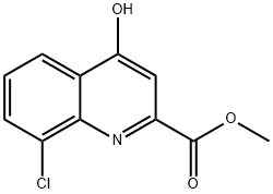 메틸8-클로로-4-히드록시퀴놀린-2-카르복실레이트 구조식 이미지