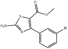 메틸2-아미노-4-(3-브로모페닐)티아졸-5-카르복실레이트 구조식 이미지
