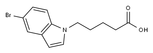 5-(5-Bromo-1H-indol-1-yl)pentanoic acid 구조식 이미지