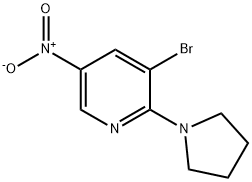 3-브로모-5-니트로-2-(피롤리딘-1-일)피리딘 구조식 이미지