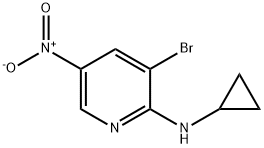 3-Bromo-N-cyclopropyl-5-nitropyridin-2-amine 구조식 이미지