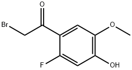 2-Fluoro-4-hydroxy-5-methoxyphenacylbromide Structure