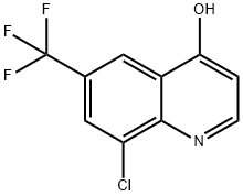 8-클로로-6-(트리플루오로메틸)퀴놀린-4(1H)-온 구조식 이미지