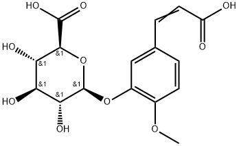 5-(2-Carboxyethenyl)-2-Methoxyphenyl β-D-Glucopyranosiduronic Acid Structure