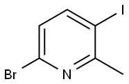 6-broMo-3-요오도-2-메틸피리딘 구조식 이미지