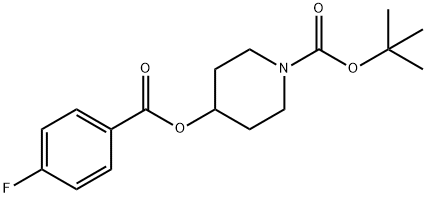 4-(4-플루오로-벤조일옥시)-피페리딘-1-카르복실산tert-부틸에스테르 구조식 이미지