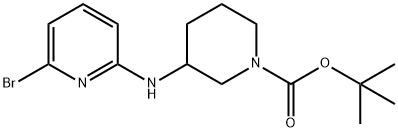 3-(6-브로모-피리딘-2-일라미노)-피페리딘-1-카르복실산tert-부틸에스테르 구조식 이미지