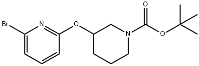 3-(6-BroMo-피리딘-2-일옥시)-피페리딘-1-카르복실산tert-부틸에스테르 구조식 이미지