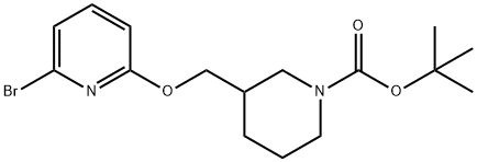 3-(6-브로모-피리딘-2-일옥시메틸)-피페리딘-1-카르복실산tert-부틸에스테르 구조식 이미지
