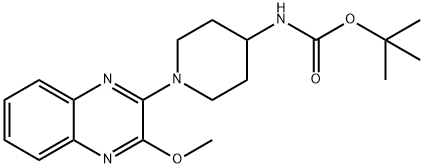 [1-(3-메톡시-퀴녹살린-2-일)-피페리딘-4-일]-카르바민산tert-부틸에스테르 구조식 이미지