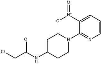 2-Chloro-N-(3'-nitro-3,4,5,6-tetrahydro-2H-[1,2']bipyridinyl-4-yl)-acetaMide, 98+% C12H15ClN4O3, MW: 298.73 구조식 이미지