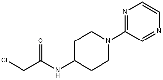 2-클로로-N-(1-피라진-2-일-피페리딘-4-일)-아세타미드 구조식 이미지