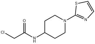 2-클로로-N-(1-티아졸-2-일-피페리딘-4-일)-아세타미드 구조식 이미지