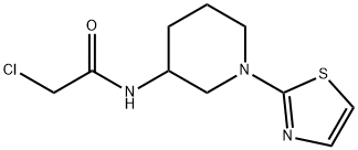 2-클로로-N-(1-티아졸-2-일-피페리딘-3-일)-아세타미드 구조식 이미지