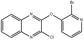 2-(2-BroMo-pyridin-3-yloxy)-3-chloro-quinoxaline, 98+% C13H7BrClN3O, MW: 336.58 Structure