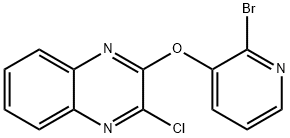 2-(2-브로모-피리딘-3-일옥시)-3-클로로-퀴녹살린 구조식 이미지