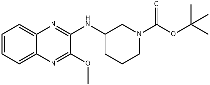 3-(3-Methoxy-quinoxalin-2-ylaMino)-piperidine-1-carboxylic acid tert-butyl ester, 98+% C19H26N4O3, MW: 358.44 Structure