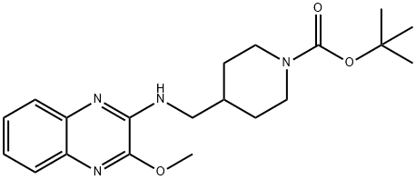 4-[(3-메톡시-퀴녹살린-2-일라미노)-메틸]-피페리딘-1-카르복실산tert-부틸에스테르 구조식 이미지