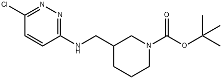 3-[(6-클로로-피리다진-3-일라미노)-메틸]-피페리딘-1-카르복실산tert-부틸에스테르 구조식 이미지