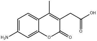 7-AMINO-4-METHYL-3-COUMARINYLACETIC ACID 구조식 이미지