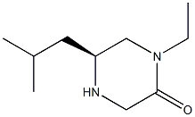Piperazinone, 1-ethyl-5-(2-methylpropyl)-, (S)- (9CI) Structure