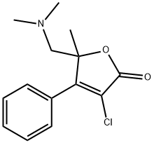 3-chloro-5-(dimethylaminomethyl)-5-methyl-4-phenyl-furan-2-one 구조식 이미지