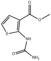 3-Thiophenecarboxylicacid,2-[(aminocarbonyl)amino]-,methylester(9CI) 구조식 이미지