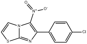5-Nitro-6-p-chlorophenylimidazo(2,1-b)thiazole Structure