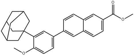 Mehtyl 6-[3-(1-adamanty)-4-methoxy phenyl]-2-naphthoate 구조식 이미지
