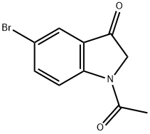 1-acetyl-5-bromoindolin-3-one Structure