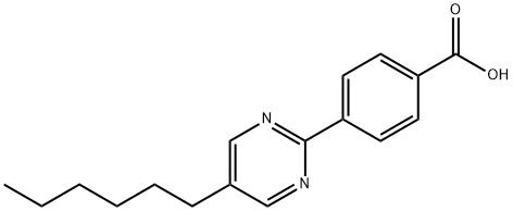 4-(5-Hexyl-2-pyrimidinyl)-benzoic acid Structure