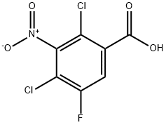 2,4-Dichloro-5-fluoro-3-nitrobenzoic acid 구조식 이미지