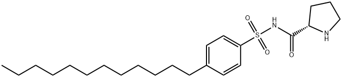 (S)-N-(4-도데실페닐술포닐)피롤리딘-2-카르복사미드 구조식 이미지