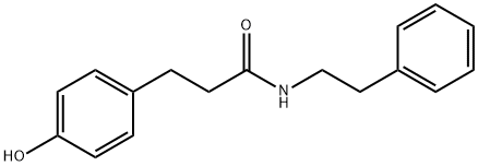 Benzenepropanamide, 4-hydroxy-N-(2-phenylethyl)- Structure