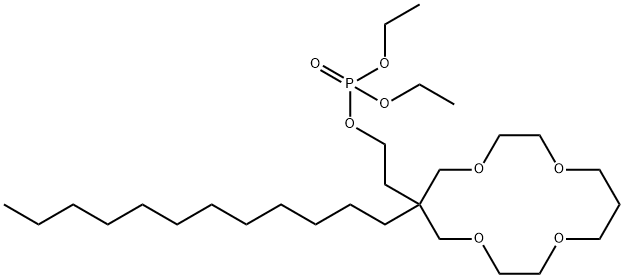 6-DODECYL(14-CROWN-4)-6-ETHANOL DIETHYLPHOSPHATE Structure