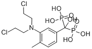 ((3-(bis(2-chloroethyl)amino)-4-methylphenyl)hydroxymethane)bisphosphonic acid 구조식 이미지