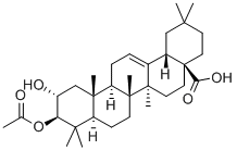 (2α,3β)-3-(Acetyloxy)-2-hydroxy-olean-12-en-28-oic acid, 구조식 이미지