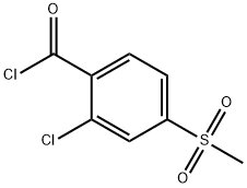 Benzoyl chloride, 2-chloro-4-(methylsulfonyl)- 구조식 이미지