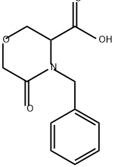 (S)-4-Benzyl-5-oxomorpholine-3-carboxylic acid 구조식 이미지